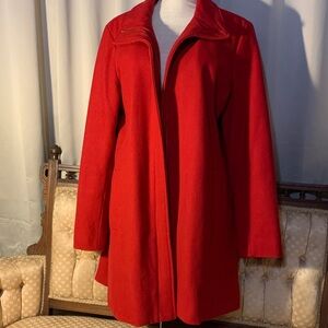 Lands’ End Avalanche Vibrant Red Trench Coat
